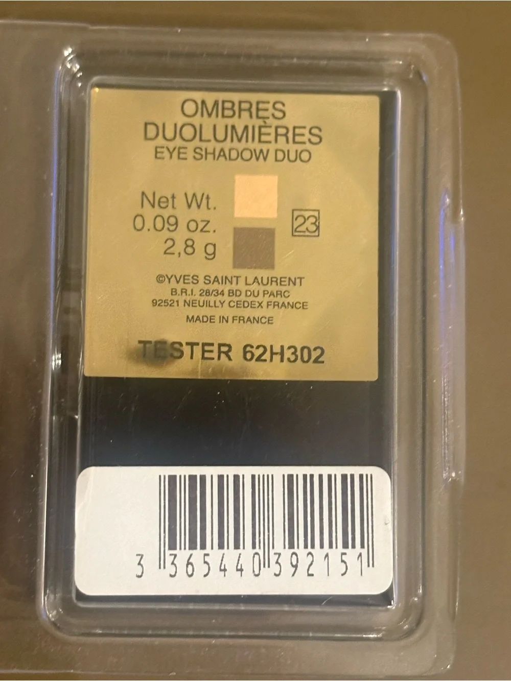 Yves Saint Laurent OMBRES DUOLUMIÈRES EYE SHADOW DUO #23 Net Wt. 0.09 oz. 2,8 g